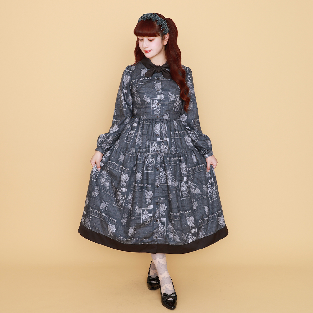 メロディバスケット　petit flowers ワンピース Melody Basket 花咲く無花果ワンピース メロバス メロディ