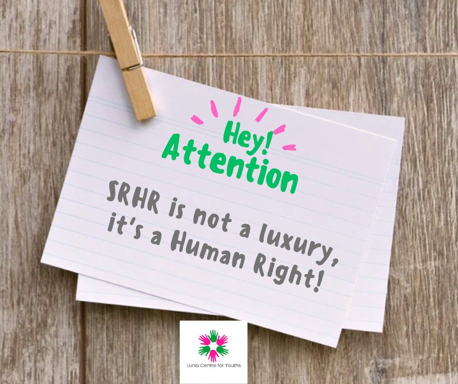 Happy New Week! As we step into a brand new week, let's remember that SRHR is not a luxury, it's a human right. Sexual and Reproductive Health Rights are fundamental and should be accessible to all as a basic human right, rather than something considered a privilege or luxury.