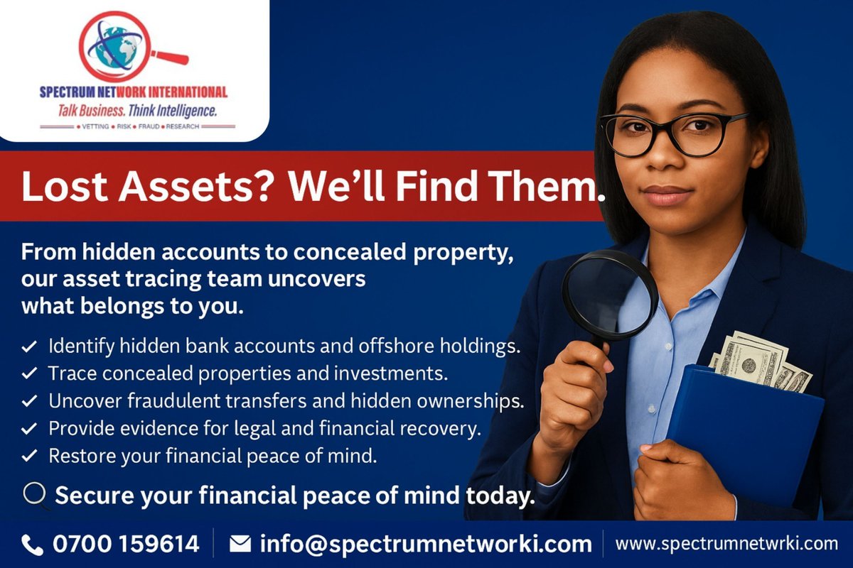 SpectrumNetwor4's tweet image. 🔍 Lost assets? We’ll help you recover what’s rightfully yours.
Secure your financial peace of mind today! 💼✨

#AssetTracing #FinancialRecovery #SpectrumNetwork #LostAssets #PeaceOfMind #SecureYourFuture
