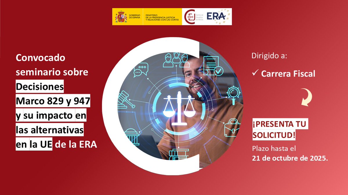 📢La <a href="/ERATrier/">Academy of European Law</a> abre inscripción para su seminario sobre las Decisiones Marco 829 y 947 y su impacto en la #UE.

📍Será en #Vilna (Lituania) el 4 y 5 de diciembre. 🗓️Plazo de inscripción hasta el 21 de octubre.

ℹ️ Más info en #NoticiaCEJ 👉 bit.ly/3IoNLw2
