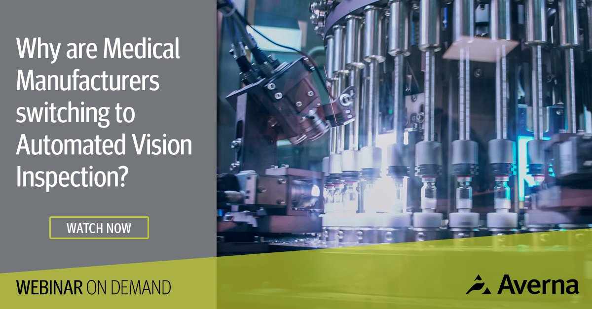 avernatech's tweet image. 🎥 Webinar: Discover why medical manufacturers are switching to automated vision inspection. Watch on demand! #visioninspection #testengineering #webinar hubs.ly/Q03CnH0L0