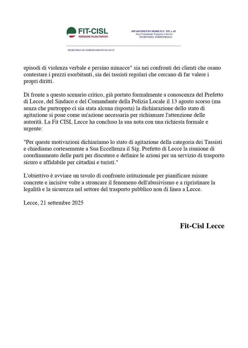 Fit_Cisl_Lecce's tweet photo. https://t.co/bIHPXZnBPq