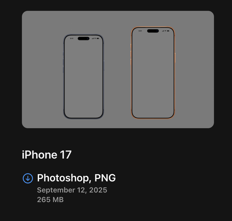 Btw, Apple updated the latest iPhone 17 Bezels 📲
Best match for product mockup 🌟
developer.apple.com/design/resourc…