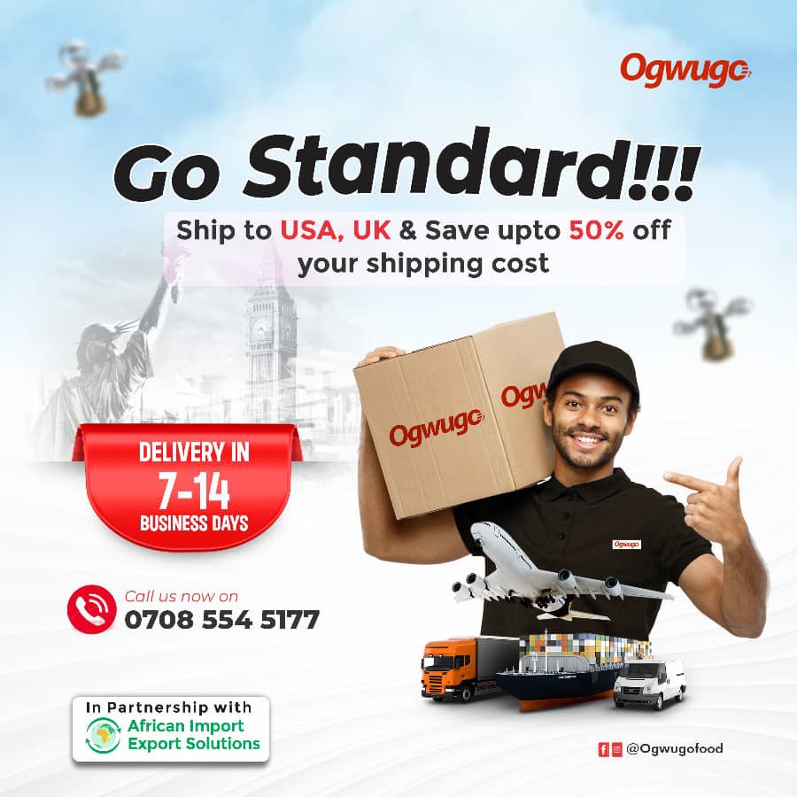 With Ogwugo, your packages get the right balance of speed, safety, and affordability. Whether it’s gifts for loved ones, business supplies, or personal items.

From pickup to drop-off, we keep it easy, so you can focus on what matters while we handle the heavy lifting. ✈️🚢