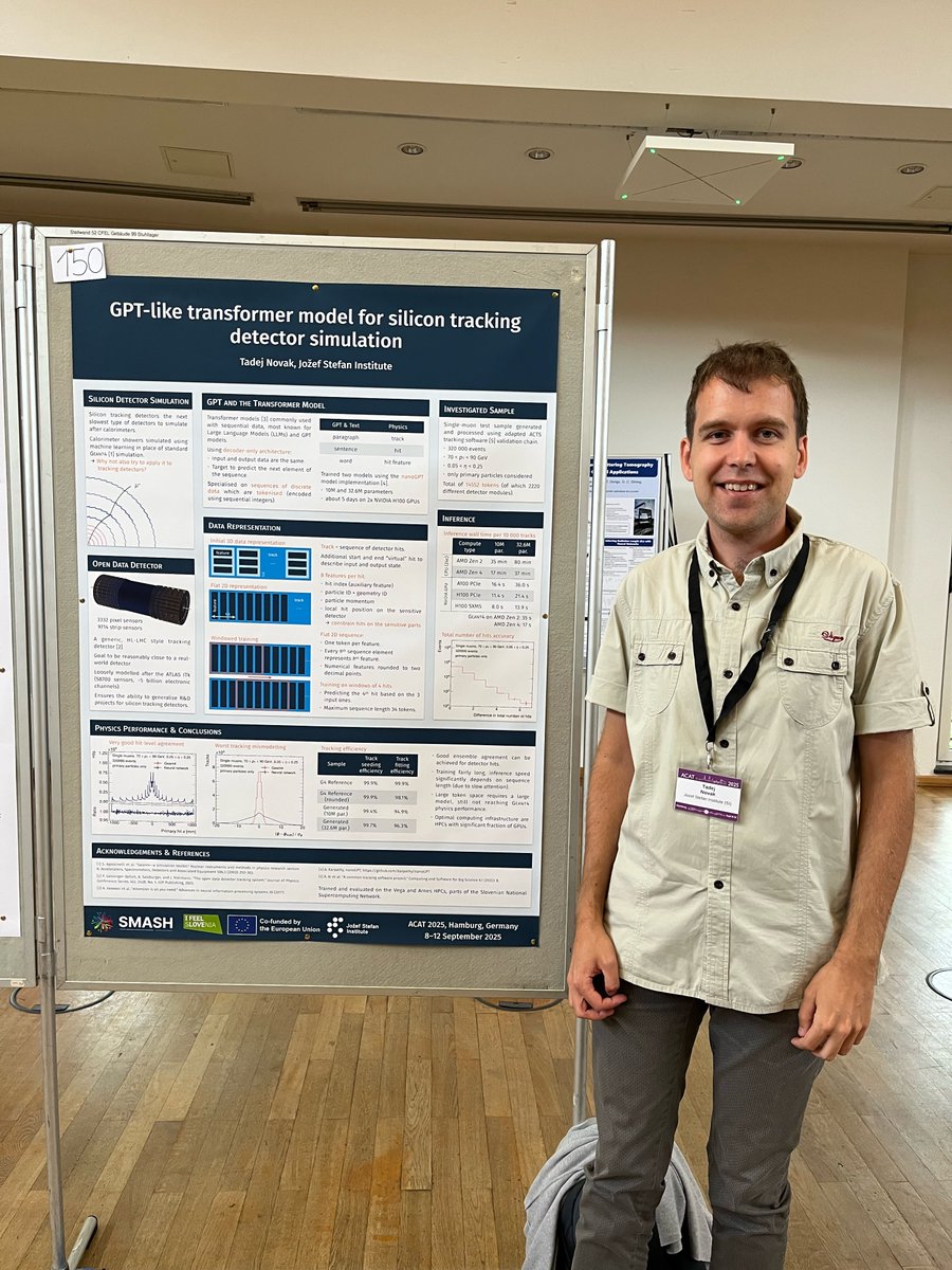 Last week, #SMASH fellow Tadej Novak attended the 23rd International Workshop on Advanced Computing and Analysis Techniques in Physics Research, held at the University of Hamburg, Germany. 🇩🇪

 #MSCA