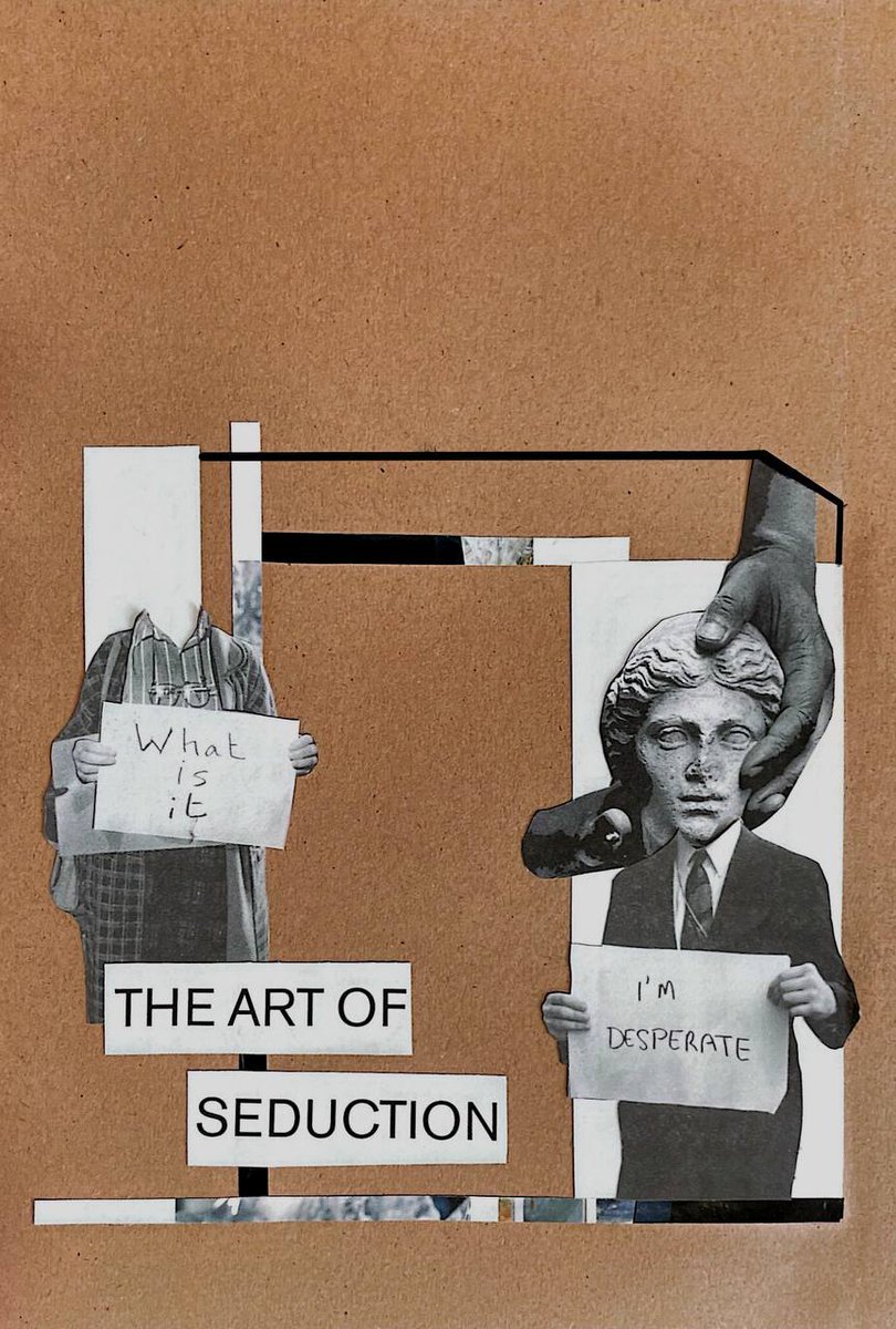 Good morning ☕️
" The Hands "

The Hands, silent seducers, narrators of longing.
Fingers reach, waver, demand, caught in a wordless dance.

-analog collage
23 × 17