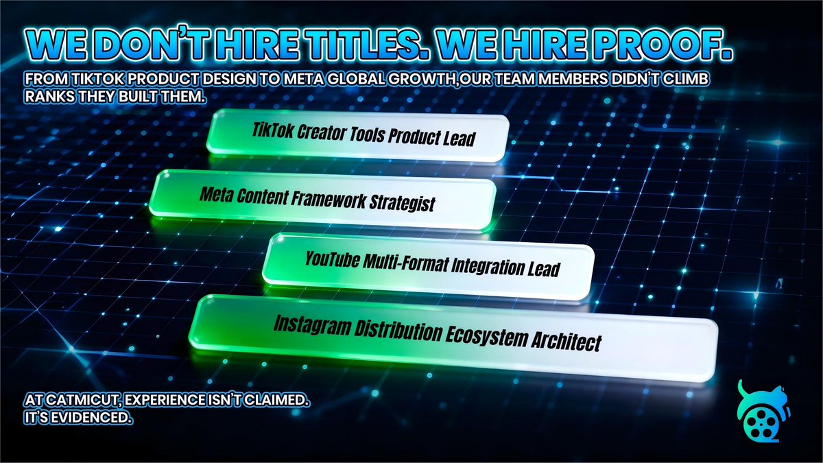 catmicut_ltd's tweet image. 🌐 At Catmicut Ltd, resumes don’t impress us, results do.
📹 Built TikTok’s creator tools.
📈 Scaled Meta’s India growth.
🤖 Engineered Fortune 500 AI.
🔗 We don’t collect titles. We build what works.

#Catmicut #TeamProven #ExecutionMatters #StartupDNA #MediaLeaders