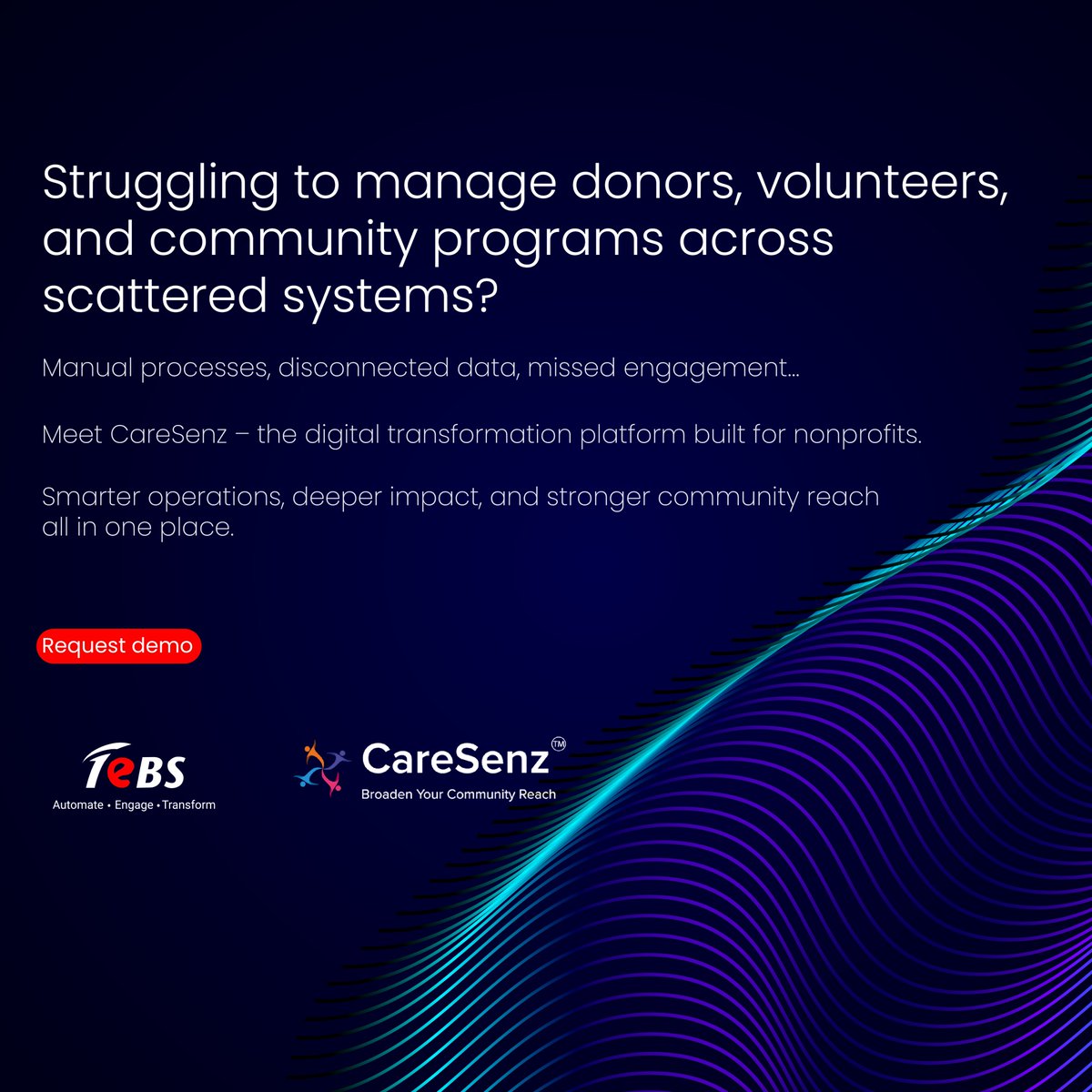 #CareSenz by TeBS helps nonprofits digitize fundraising, management, and engagement to drive growth.
Know more:caresenz.com
#DigitalNPO #NonprofitTechnology #NonprofitSolutions