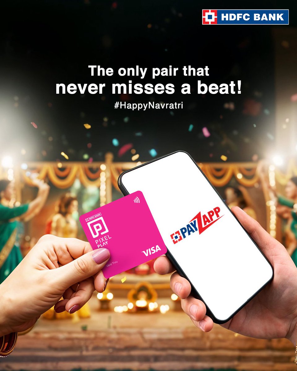 HDFC_Bank's tweet image. A partnership that always delivers! #ShubhNavratri

#HDFCBank #PayZapp #Pixel #CreditCard #UPI #Navratri