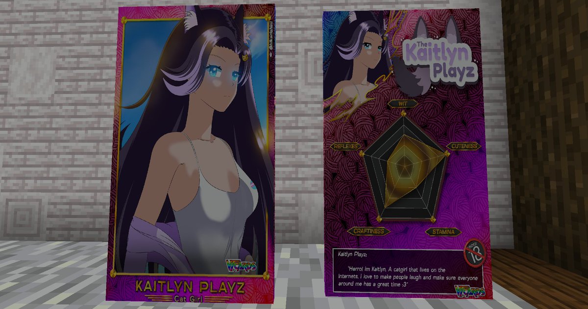 My card is out!!! and yes I put it into Minecraft!! GO buy!! vt-cards.com/product/kaitly…