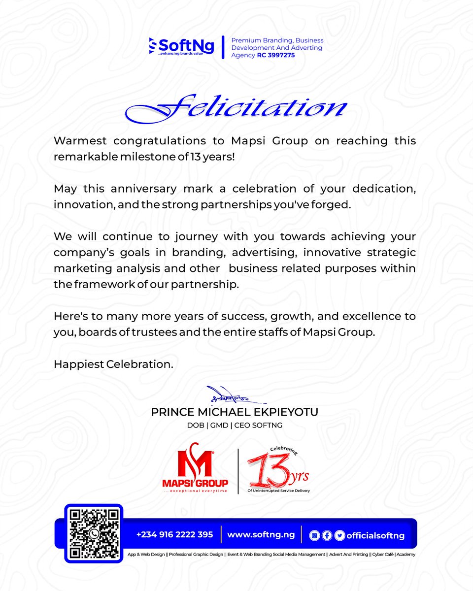 officialsoftng's tweet photo. Congratulations @mapsigroup https://t.co/CypnAl3JZi
