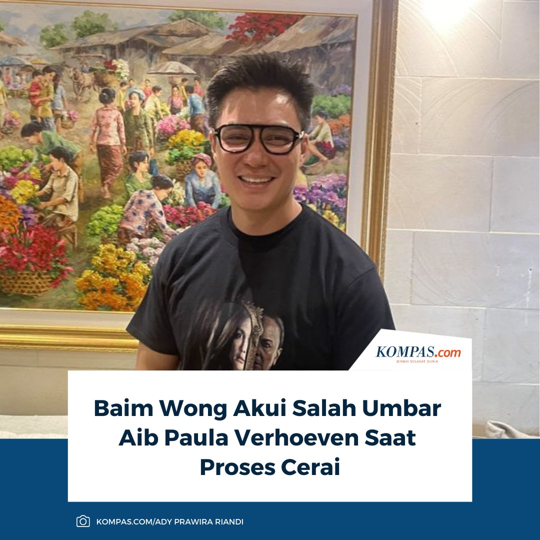 kompascom's tweet image. Aktor sekaligus YouTuber Baim Wong akhirnya mengakui kesalahannya karena sempat mengumbar persoalan rumah tangganya dengan Paula Verhoeven di ruang publik saat proses perceraian berlangsung.

👉🏻 Baca selengkapnya kompas.com/hype/read/2025…

~AM #BaimWong #Paula