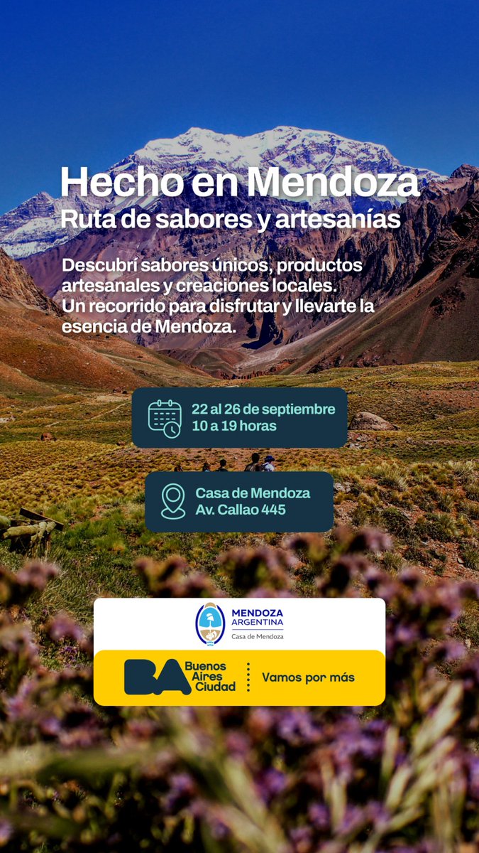 Desde Mañana Lunes 22 de 10 a 19 hs. Te esperamos en <a href="/mendocinosba/">Casa de Mendoza</a> , Callao 445 en la Ciudad de Buenos Aires.