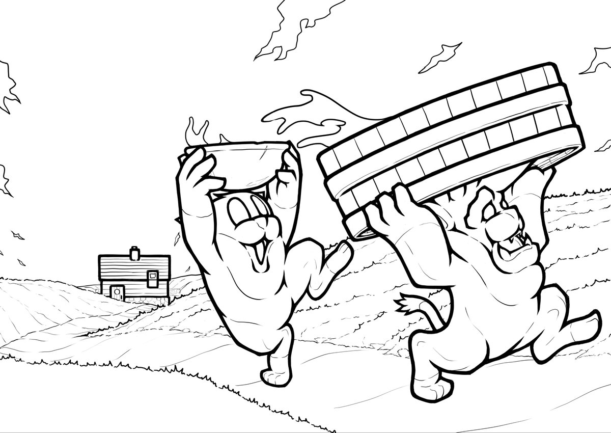 絵本「ネミーのねぼう」の作成が遅れております。
来月上旬には、なんとか・・・。
見せ場の見開きページ。ここからリンゴの樹を書き込みます。
#イラスト #絵本 #進捗報告