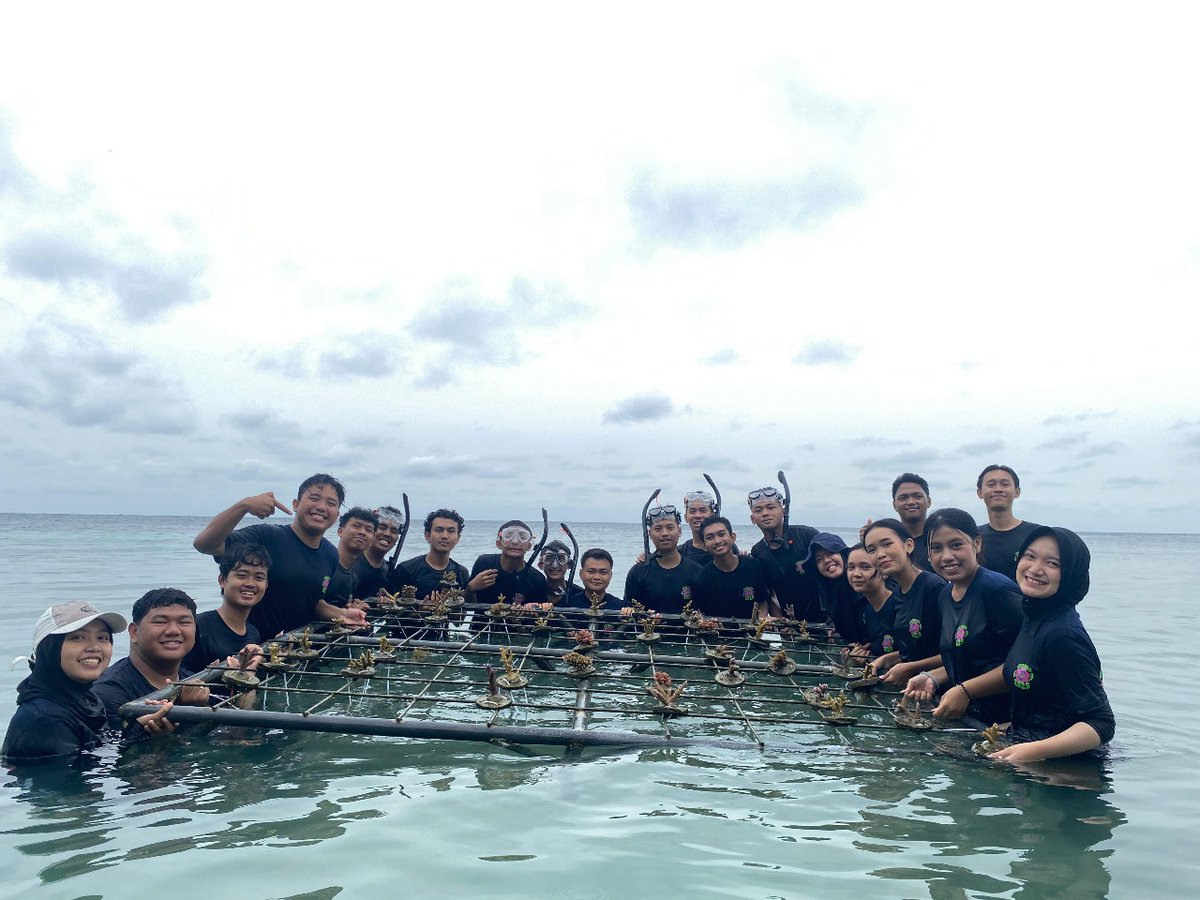 armhaipb's tweet photo. ARM HA-IPB berkolaborasi dengan BEM KM IPB University dalam kegiatan penanaman mangrove dan bersih lingkungan di Pulau Tidung, Kepulauan Seribu, Jakarta Utara, Kamis - Jumat (18 dan 19 September 2025). https://t.co/fvFNejY8qi