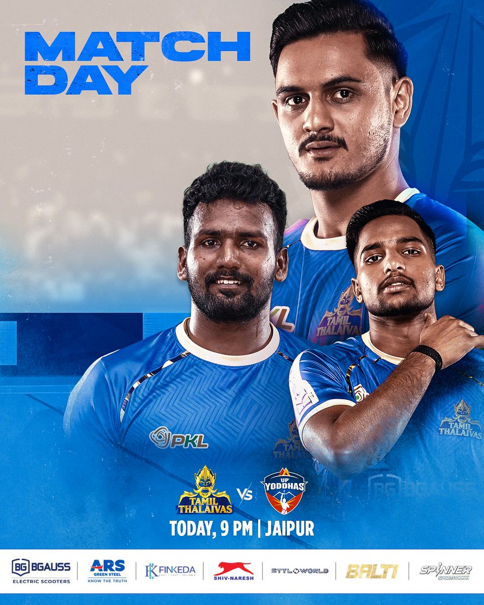tamilthalaivas's tweet photo. Another day, another opportunity to get back to the win column 💯⭐
#CHEvUP | #PKL12 | #GiveItAllMachi | #IdhuNammaTeam | #TamilThalaivas | #ProKabaddi https://t.co/O4L3HuwPdc