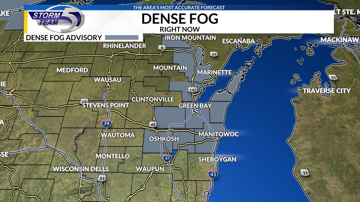 A Dense Fog Advisory has been issued until Sep 22 8:00AM. Go to the Storm Team 5 Weather App for more info.