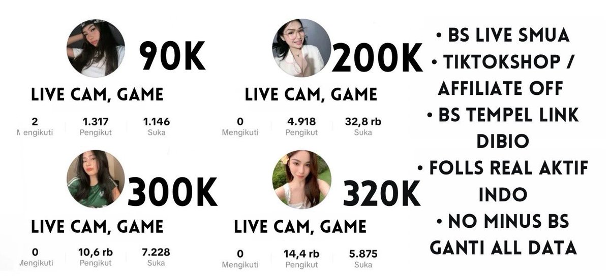 relie jual akun tiktok. tweet media