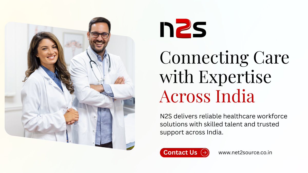 n2s_global's tweet image. 💙 Empowering healthcare with top talent. N2S connects organisations with skilled professionals, ensuring agile staffing for specialised roles and seamless patient care.

#HealthcareStaffing #WorkforceSolutions #AgileHR #WorkforceExcellence
