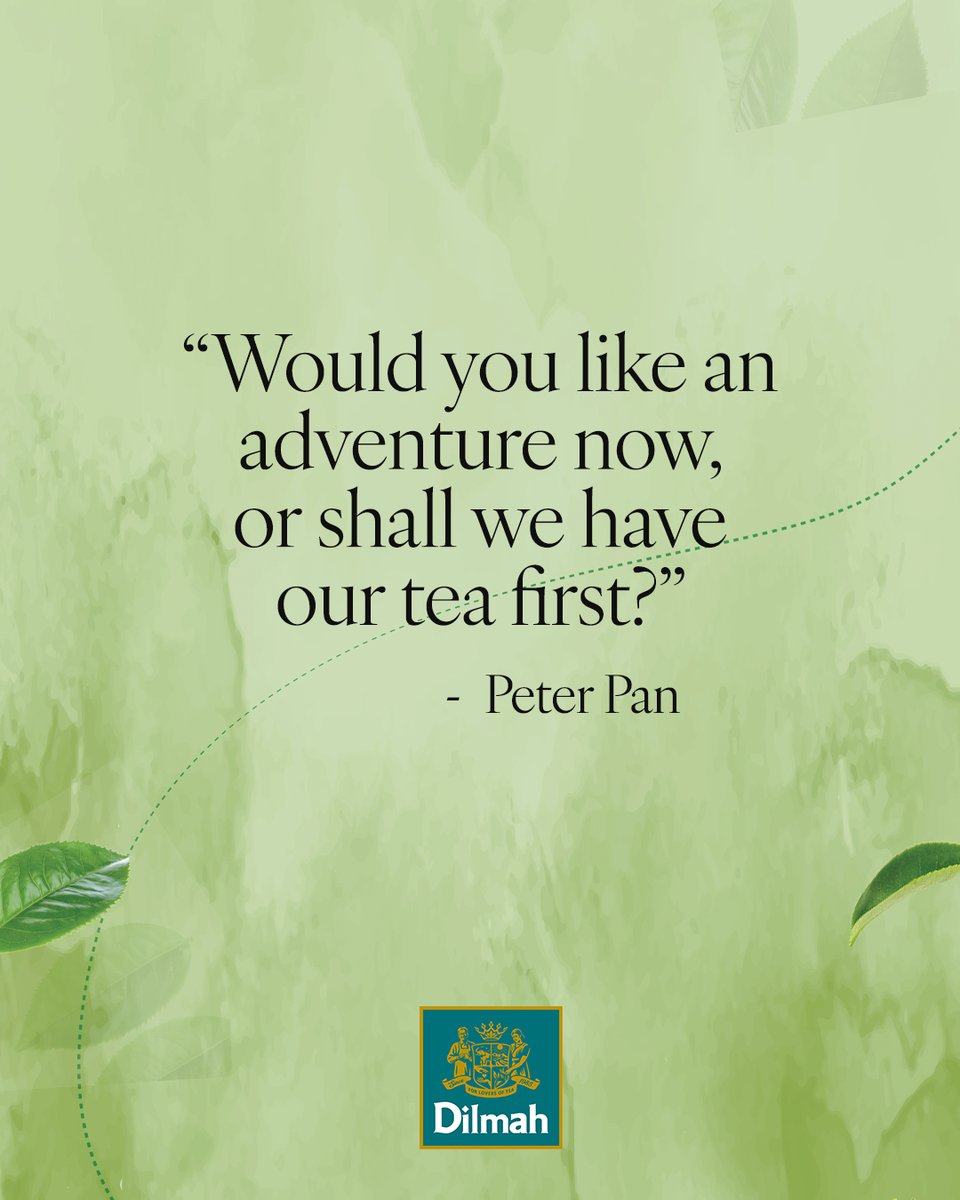 Dilmah's tweet image. Every adventure deserves a pause… and a cup of tea to savour the moment… There’s a little wonder and magic in every tea cup, a little Neverland 😉 

Enjoy your tea moment today : shop.dilmahtea.com

#SipAndSavour #TeaTimeMagic #CupOfWonder #EveryCupATale #MindfulMoments