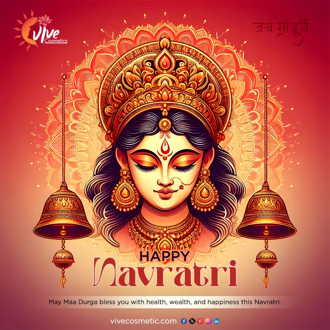 vivecosmetic's tweet image. May Maa Durga bring health, wealth, happiness, and divine energy into your life. Let’s celebrate the spirit of devotion and the victory of good over evil. +917696930773 Info@vivecosmetic.com vivecosmetic.com #HappyNavratri #MaaDurga #DivineBlessings #NavratriVibes