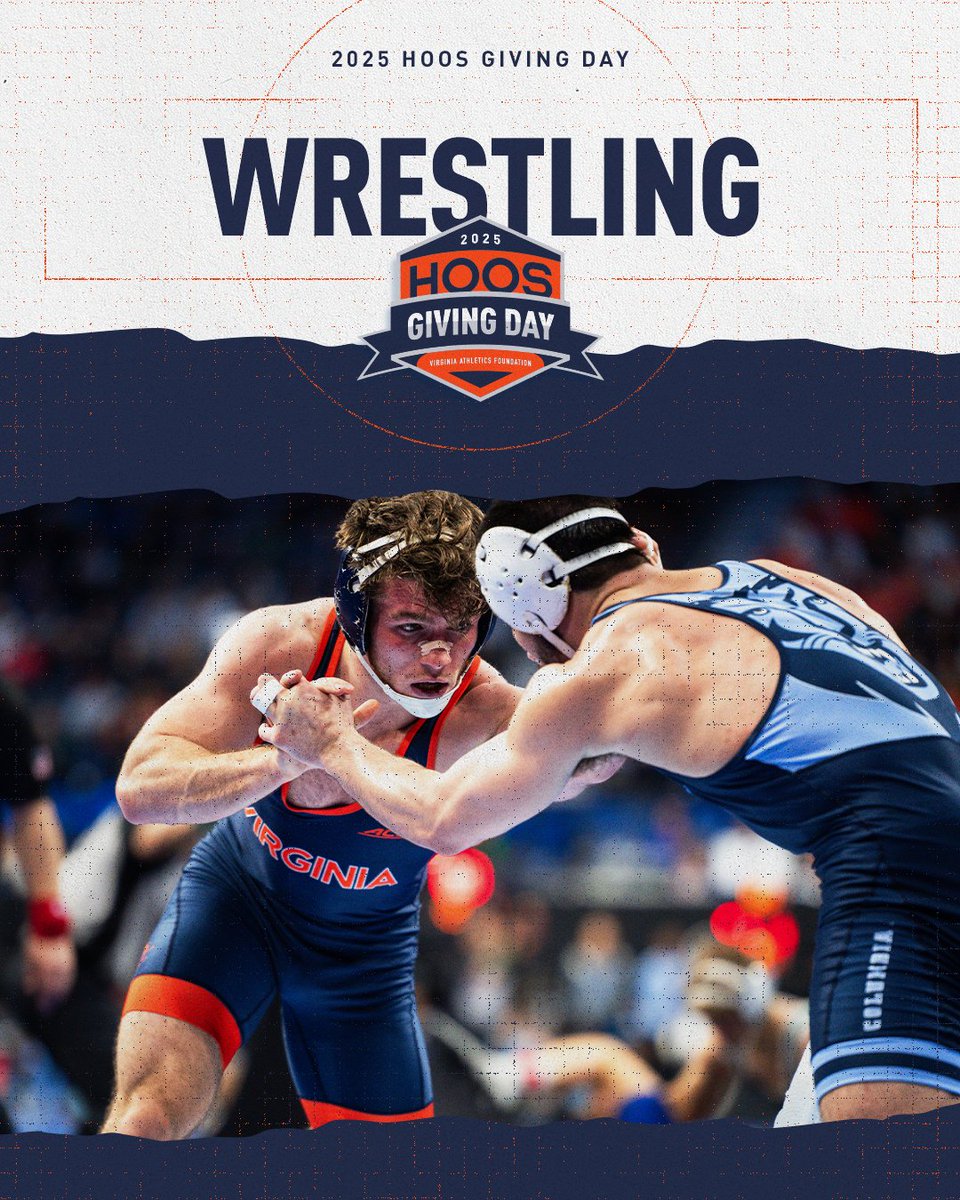 Help celebrate and support wrestling student-athletes by making a Hoos Giving Day gift using the link below!

Donate: givecampus.com/s/zmxb59

#GoHoos | #TheVirginiaWay