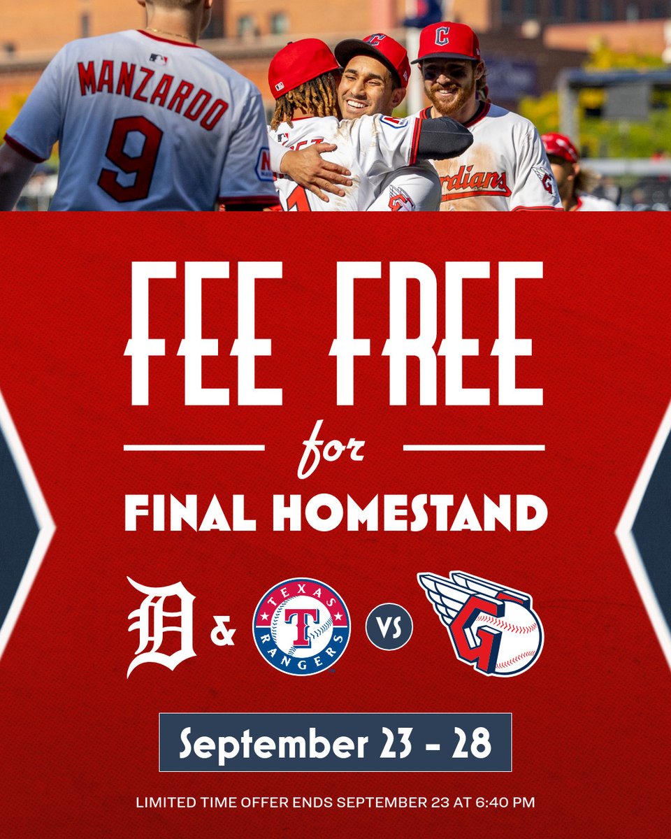We need you at Progressive Field for the last homestand of the regular season.

We need you here and we need you loud.

#GuardsBall