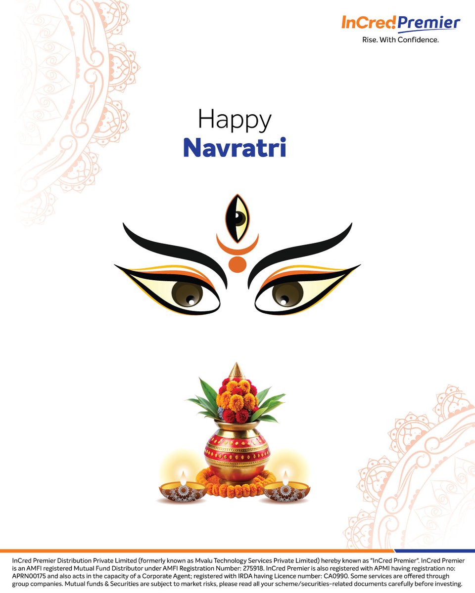 InCredPremier's tweet photo. From the glow of diyas to the twirl of ghagras, the season is alive with celebration. Wishing you a vibrant Navratri and a blessed Durga Puja. ✨🔱�� 

Disclaimer - https://t.co/d8Ko8NNkaM 

#navratri #navratri2025 #durgapuja #durgapuja2025 #happynavratri #happydurgapuja https://t.co/aeUNe32Tlj