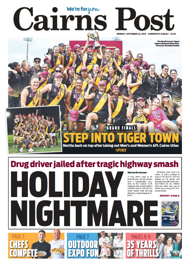 INSIDE TODAY: A drug driver wept as he faced his fate and his victims over a "catastrophic" accident on the Captain Cook Highway that nearly killed a Swedish mother and left her entire family with lifelong injuries. Digital edition: bit.ly/41tGPEF