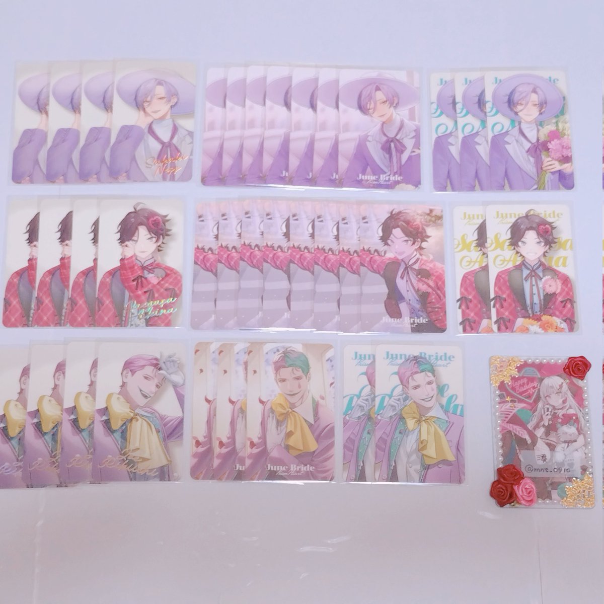mnt_0910's tweet photo. 交換 譲渡〖にじさんじ〗
Prism Heart June Bride ジュンブラ フォト風カード

譲┆写真①
求┆同種写真②の方 . 定価(+送料)

𓐍郵送(広島市手渡し◎)
𓐍同絵柄での交換
𓐍横列纏めてのみ譲渡◎

検索からもお気軽にお声掛けくださいᙏ̤̫ https://t.co/FEVQ5eSav7