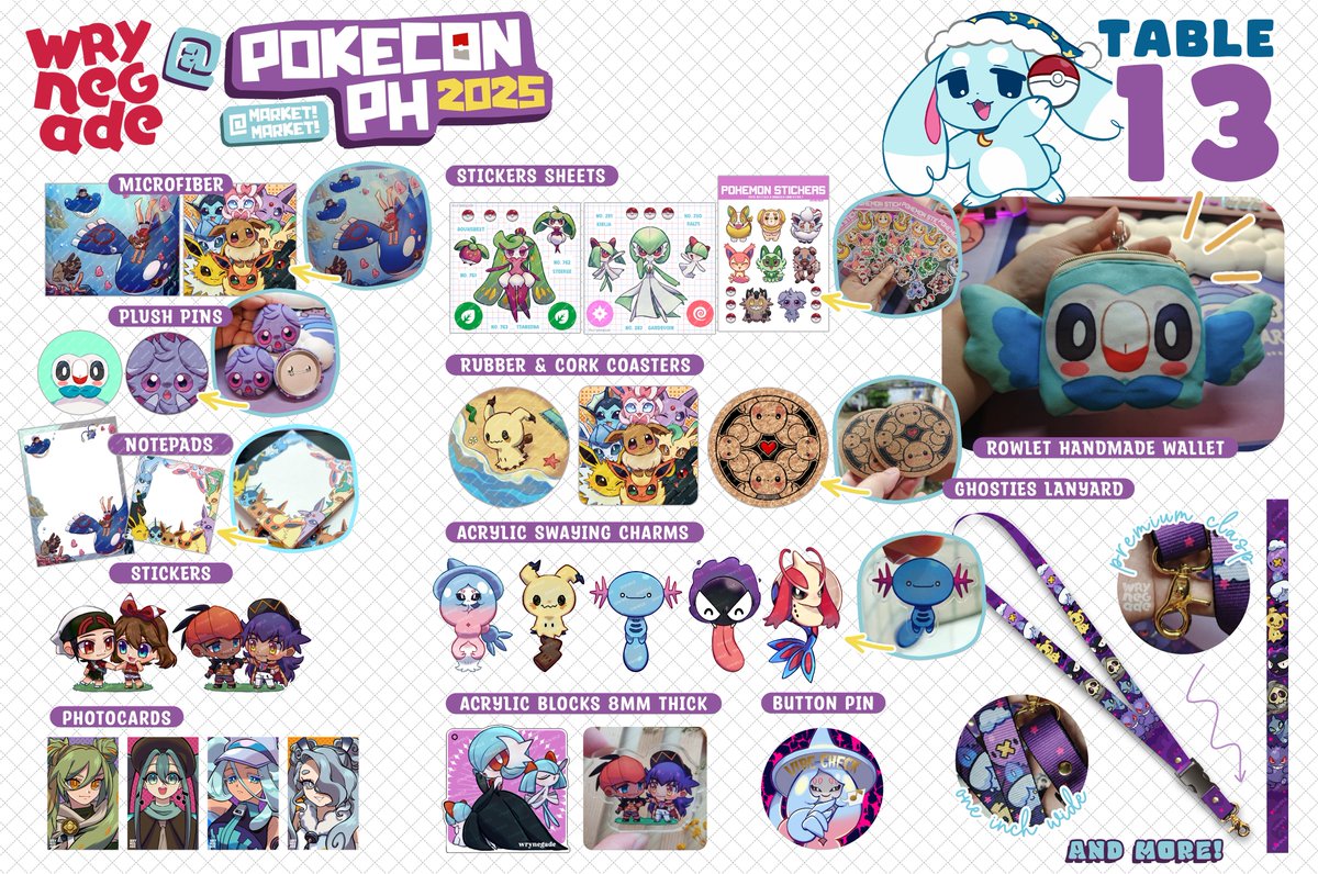 Hi I'll be at Pokecon this weekend with Slumber Juice! September 26-28, Ayala Malls Market! Market! Table #13!  #pokeconph2025
