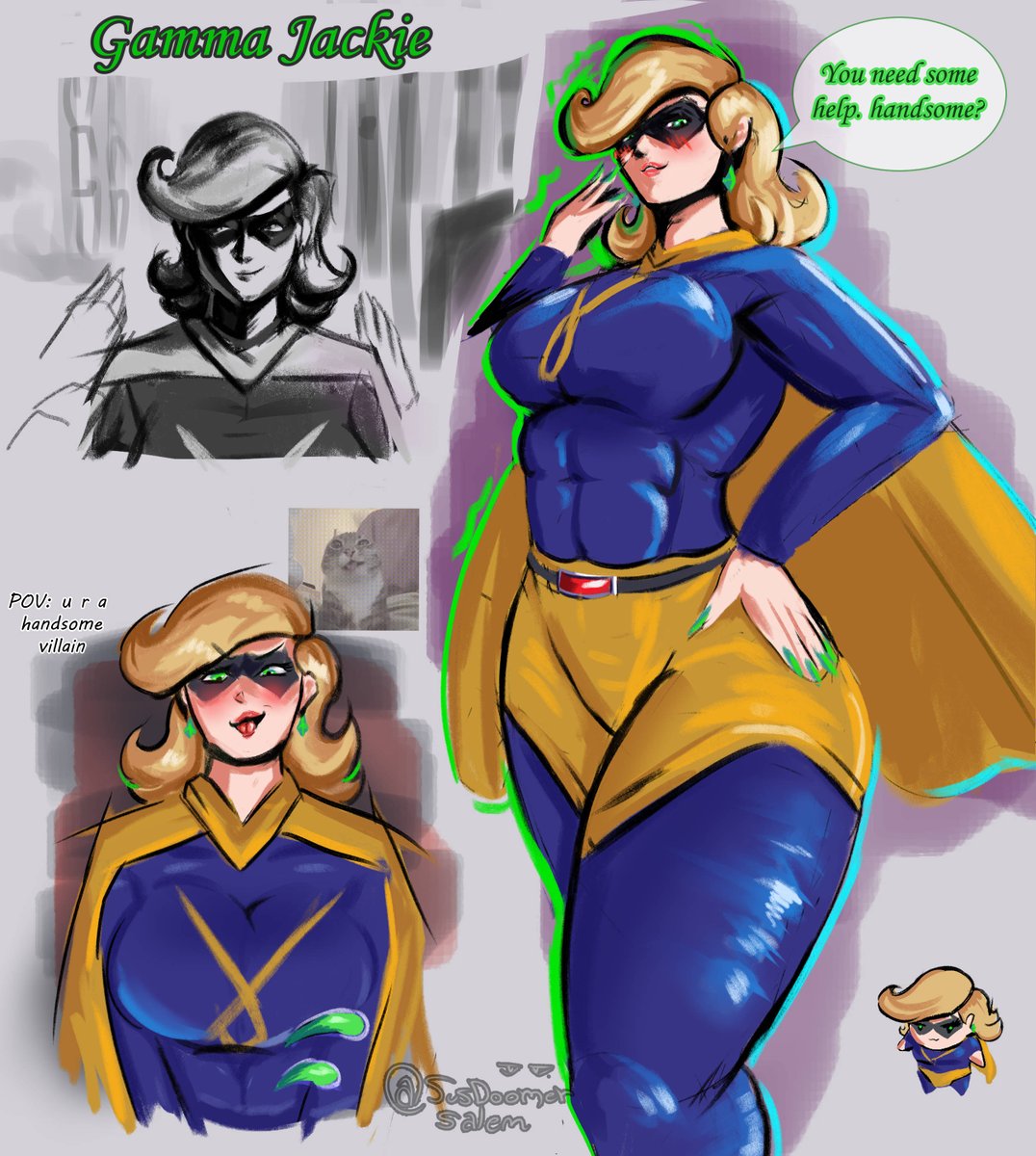 Freaky ahhh hero genderbend sketches ig