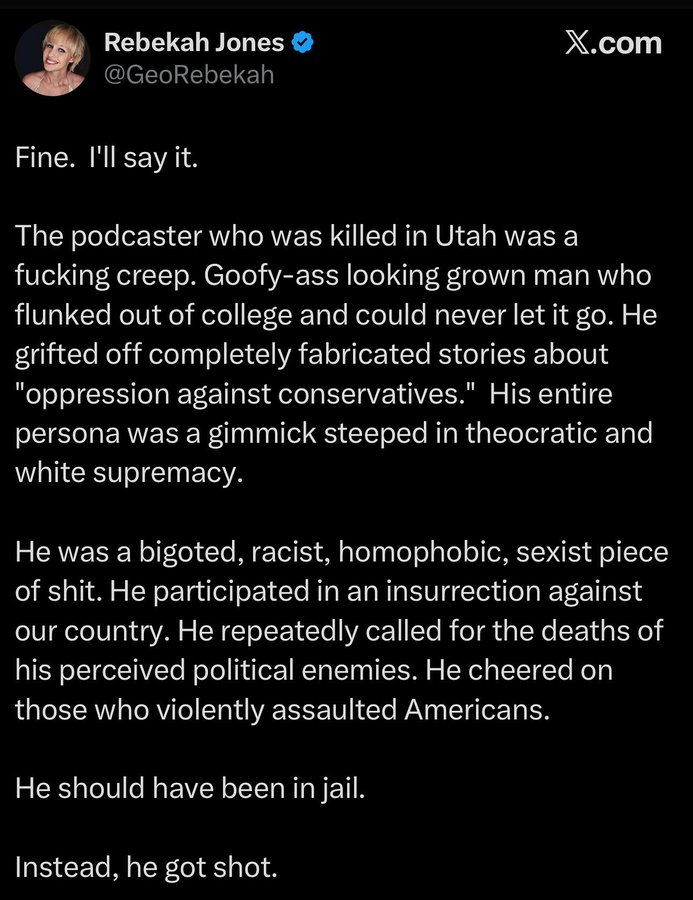 The defamation suit against this nut is going to be great to see.