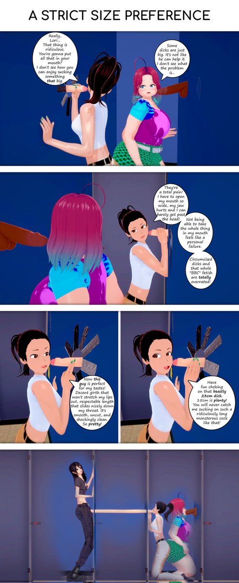 She has a very strict size preference. (4koma)