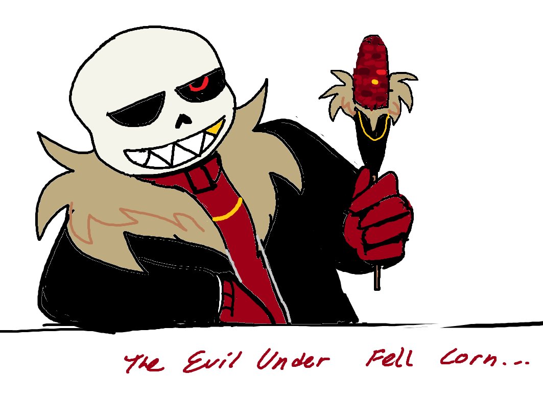 drew like a dark evil version of the sans corn haha. Just a glimpse into my dark reality. A full stare into my twisted perspective would make most simply go insane lmao