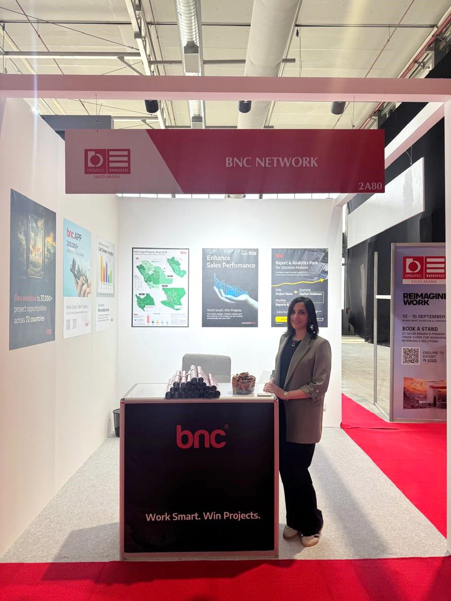 bncnetwork's tweet image. BNC x dmg events at ORGATEC WORKSPACE Saudi Arabia 2025 

For more information or to explore how BNC Network can support your design strategy, click air.bncnetwork.net/analyze_detail…
#OrgatecWorkspaceKSA #WorkspaceInnovation #Sustainability #SmartDesign #BNCNetwork #dmgevents