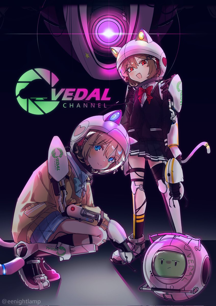 eenightlamp's tweet image. portal, but vedal channel
commissionedited
#heartheartart