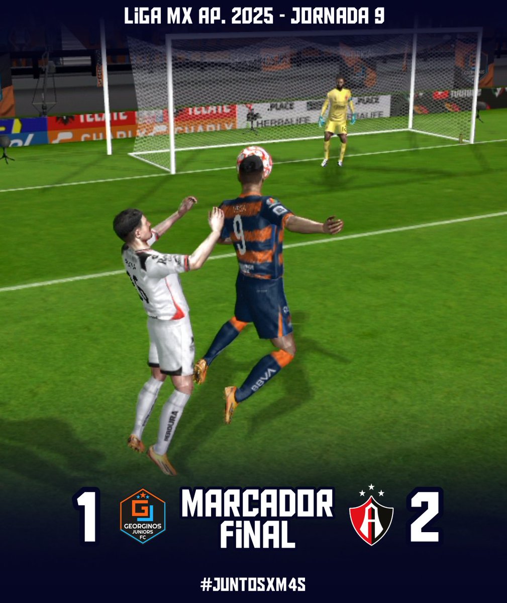 GeorginosJrs's tweet image. ⏱️ / 90+2&apos; / Marcador Final / Finaliza el Encuentro en el &apos;Ñeris&apos; Madrigal.

#GJS 1-2 #ATS

Gol:
- Alexis Vega: 45&apos; ⚽

Tarjetas:
- Jesús Orozco: 57&apos; 🟨

#JuntosXM4s