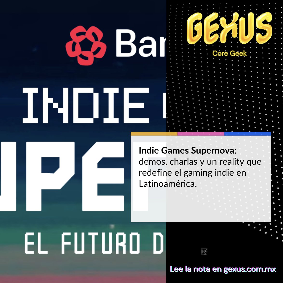SomosGexus's tweet photo. El 4 de octubre llega Indie Games Supernova a Expo Reforma: demos, charlas con líderes de la industria y un reality que pone al indie mexicano en el centro 🎮🔥
Descubre todo en la nota de Gexus 👇
https://t.co/SYSbuGMHTL

#Gexus #SomosGexus #IndieGamesSupernova #GamingCDMX https://t.co/vOkKWHBcUn