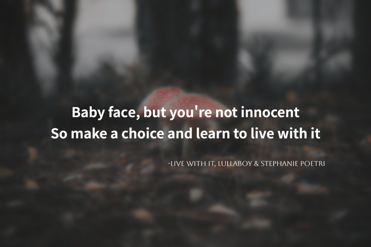 LukeWay8's tweet image. -
[live with it, lullaboy &amp;amp; Stephanie Poetri]

Made a mess, and now you can't untangle it.
你把事情弄得一團糟，現在卻解不開這個結。
-
#nostorynomusic #livewithit #lullaboy #StephaniePoetri #承擔後果 #接受現實