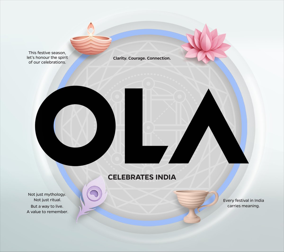 OlaElectric's tweet image. This festive season, we are taking you on a journey of rediscovery. Join us as we celebrate the true meaning of our festivals!

#OlaCelebratesIndia #IndiaInside
