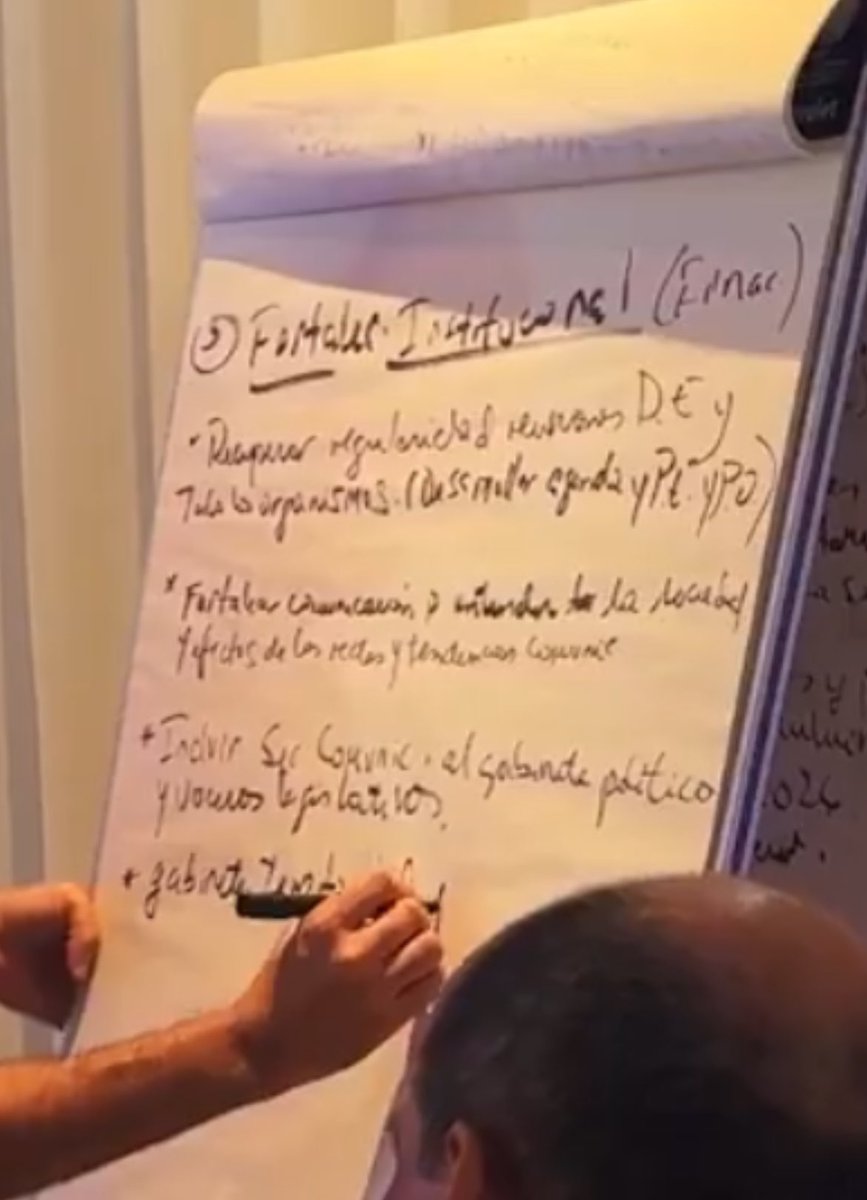4/5 El <a href="/PRM_Oficial/">PRM</a>. Un solo tema de los que nos afectan se tocó agua potable, salud, educación, seguridad, deuda pública y economía. El TEMA FUE ejes y estrategia de comunicación y redefinición 2036. #Jarabacoa <a href="/PLDenlinea/">PLD</a> <a href="/FPcomunica/">@Fuerza del Pueblo (FP)</a> <a href="/ZOLFM1065/">ZOL 106.5 FM</a> <a href="/z101digital/">Z101 Digital</a> #Cualeslogros.