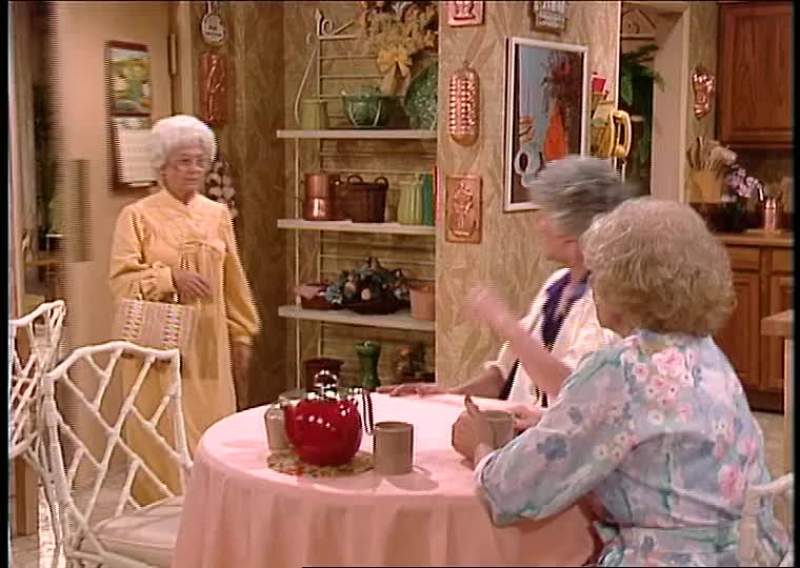 Dorothy: "You can't sleep either, eh?"

Sophia: "No, I was sleeping so good I thought I'd come and try it in the sink."

#GoldenGirls