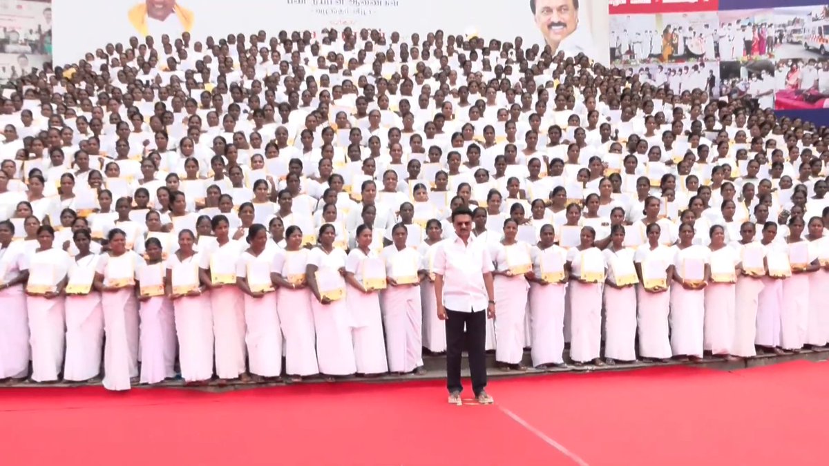 1,231 கிராம சுகாதார செவிலியர் &amp; துணை செவிலியர்களுக்கு பணி நியமன ஆணைகளை வழங்கினார் முதலமைச்சர் மு.க.ஸ்டாலின்

<a href="/mkstalin/">M.K.Stalin - தமிழ்நாட்டை தலைகுனிய விடமாட்டேன்</a> #TNGovt <a href="/Subramanian_ma/">Ma Subramanian - தமிழ்நாட்டை தலைகுனிய விடமாட்டேன்</a> #SparkMedia