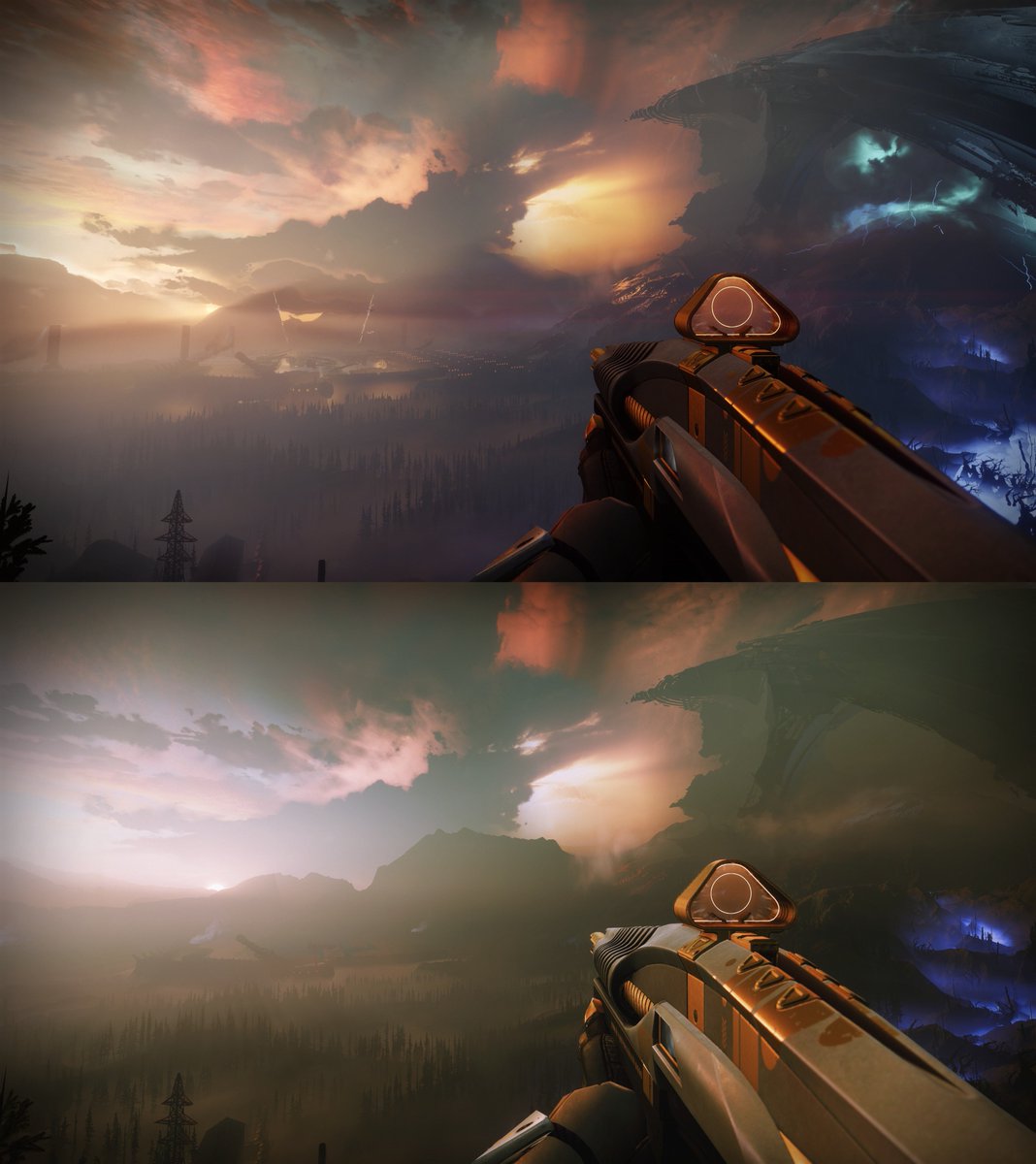 NuCaloric's tweet photo. Ima get pretentious and say that I dunno why the Plaguelands is what woke people up to some locations being visually subpar when ported to post-BL D2, as this has been happening for 5 years.

If you brought this up 3 yrs ago you'd get 50 "rose-tinted glasses" comments guaranteed https://t.co/Nhc8dQsSbY