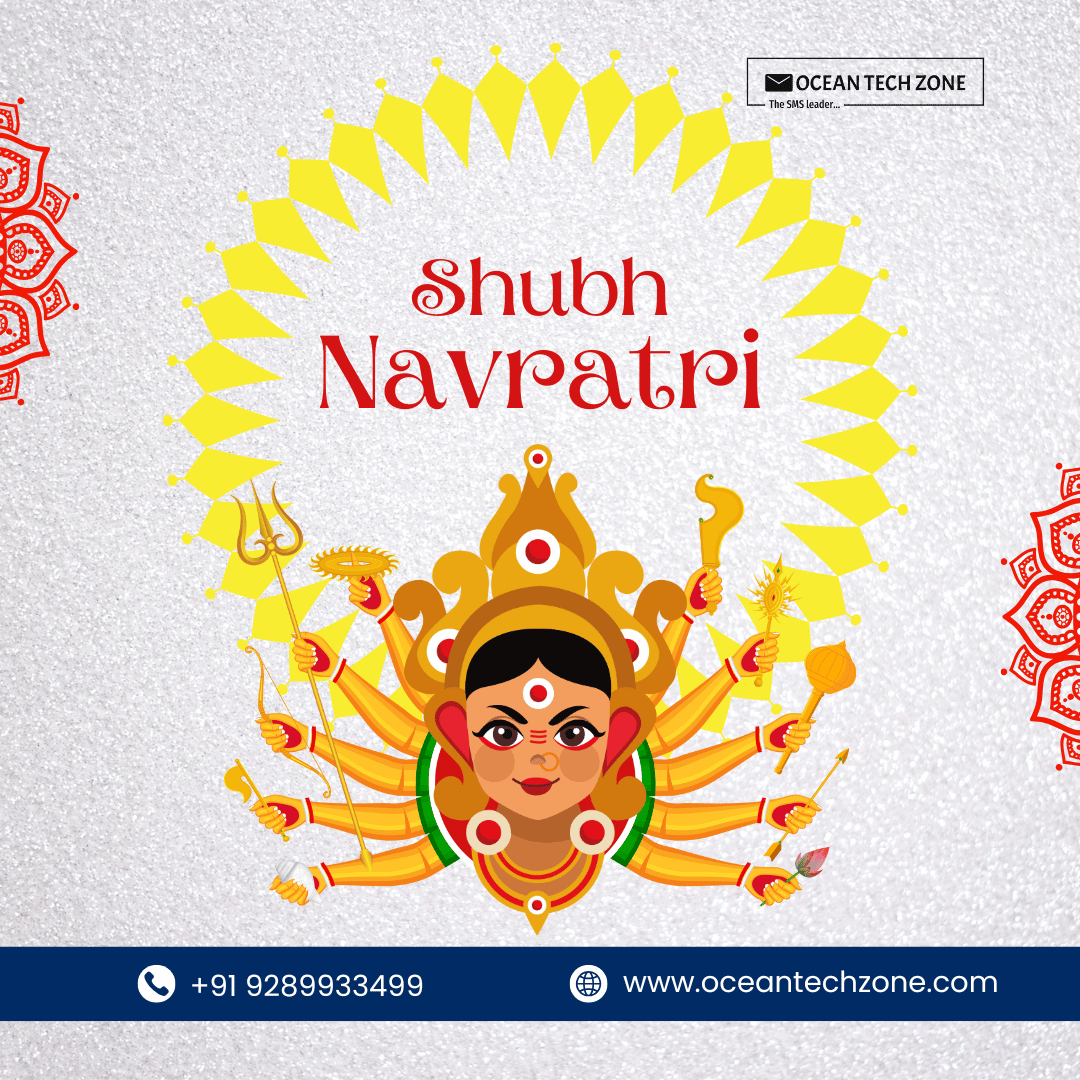 Oceantechzone's tweet image. 🌸✨ Wishing you joy, positivity &amp;amp; success this #Navratri!
At OceanTechZone, we empower your business with smart Bulk SMS &amp;amp; Voice Solutions 🚀📲
Stay connected. Grow stronger. 💙
#HappyNavratri #OceanTechZone #BulkSMS