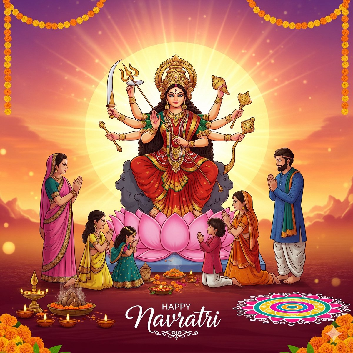 CorpSagePrakash's tweet photo. May the divine energy of Maa Durga fill your life with strength, wisdom, and prosperity.
May each of the nine nights awaken new hope and courage within you.
Wishing you and your family a blessed and vibrant Navratri! https://t.co/gYB8ZBtGdy