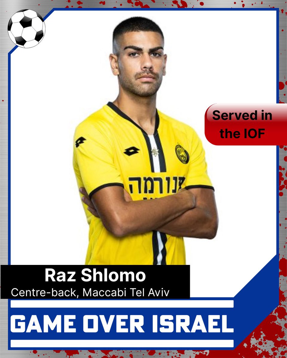 gameover_israel's tweet image. These are not footballers. They are soldiers of occupation, apartheid, and genocide. Israeli players serve an army that kills children, athletes, and bombs stadiums. They have no place on European pitches. Ban them. Flood the Federation. Gameoverisrael.com

#GameOverIsrael