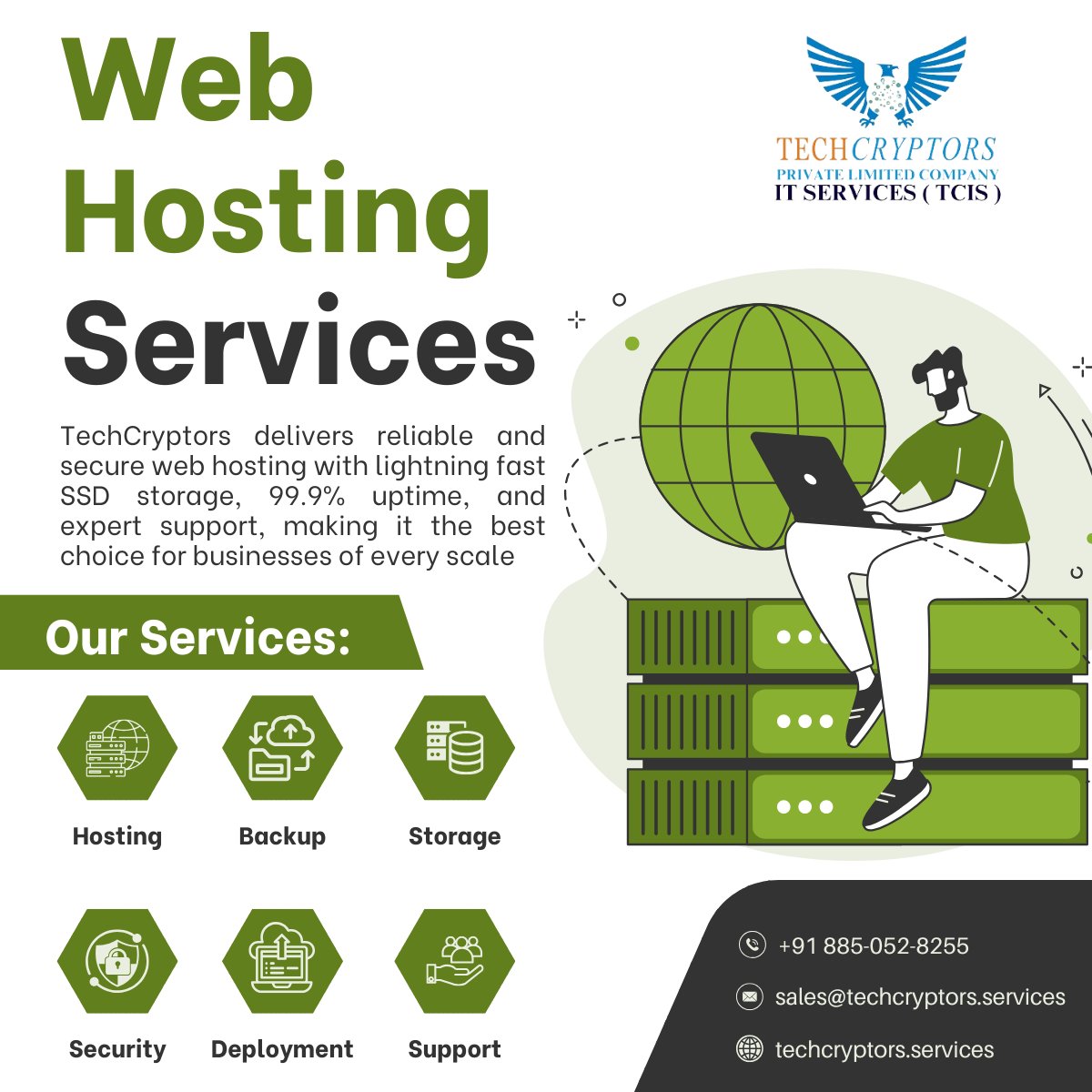 TechCryptors's tweet image. 🚀Power your business with lightning-fast and secure web hosting by TechCryptors!
📞wa.me/918850528255
📩sales@techcryptors.services
🌐techcryptors.services
#WebHosting #SSDHosting #WebHostingServices #CloudHosting #WebsiteHosting #BusinessHosting #TechCryptorsItServices