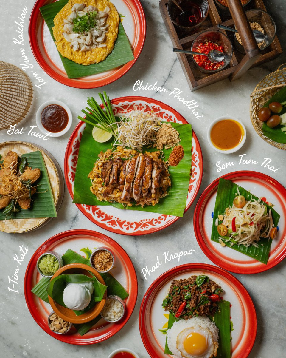 A table full of Thai!

Bold, balanced and made in the spirit of Bangkok's kitchens. Every dish is alive with contrasts - sweet tugging at spicy, fresh herbs cooling fiery sauces and flavours that keep you reaching back for more.